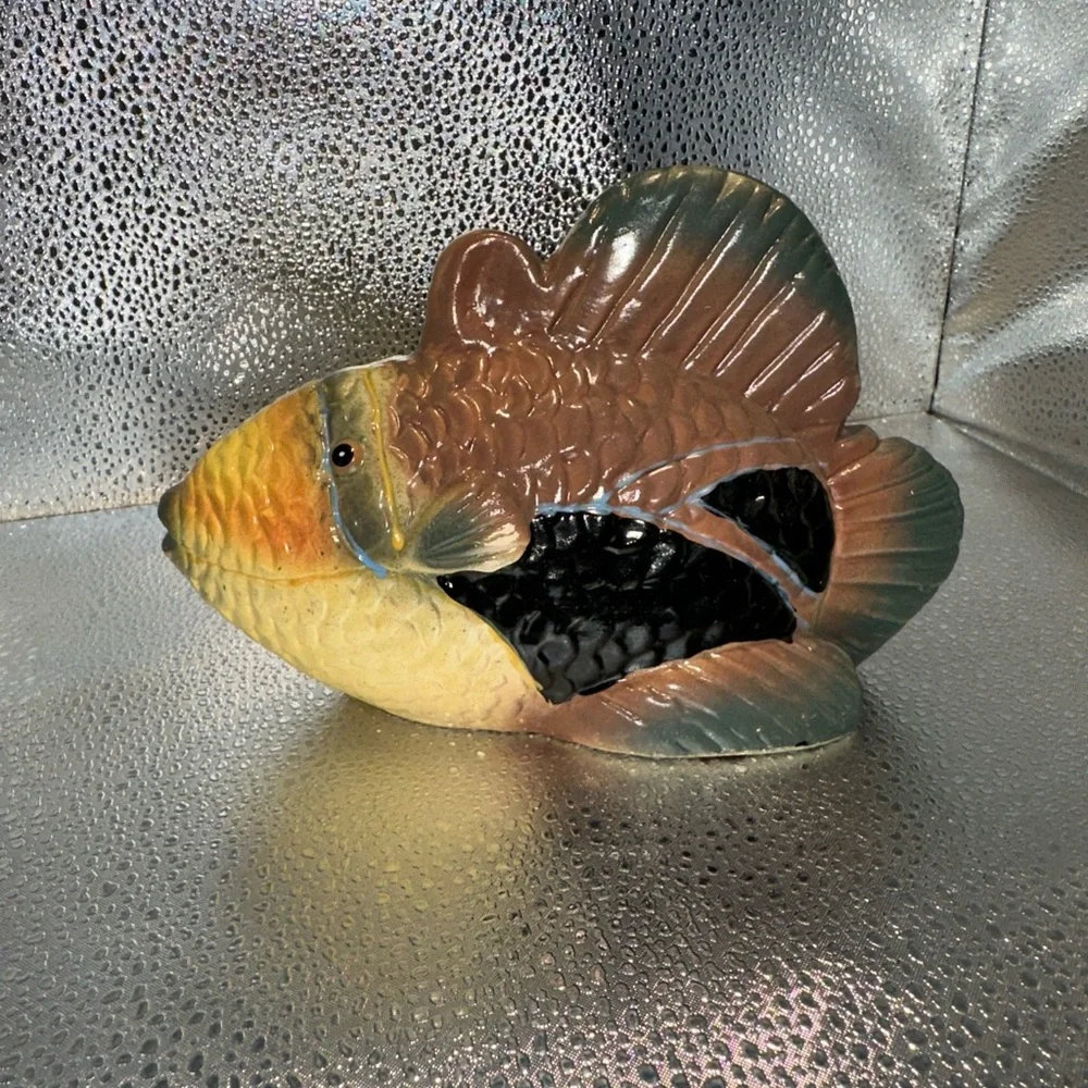 Vibrant Yellow and Black tropical Fish Aquarium Decor